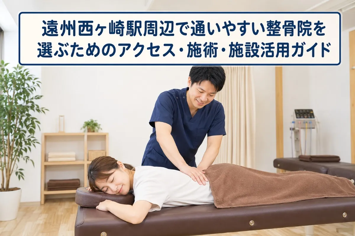 遠州西ヶ崎駅周辺で通いやすい整骨院を選ぶためのアクセス・施術・施設活用ガイド